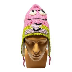 Otavalo Artisanias Winter Squid Patrick Star Spongebob Hat Wool Blend Handknit